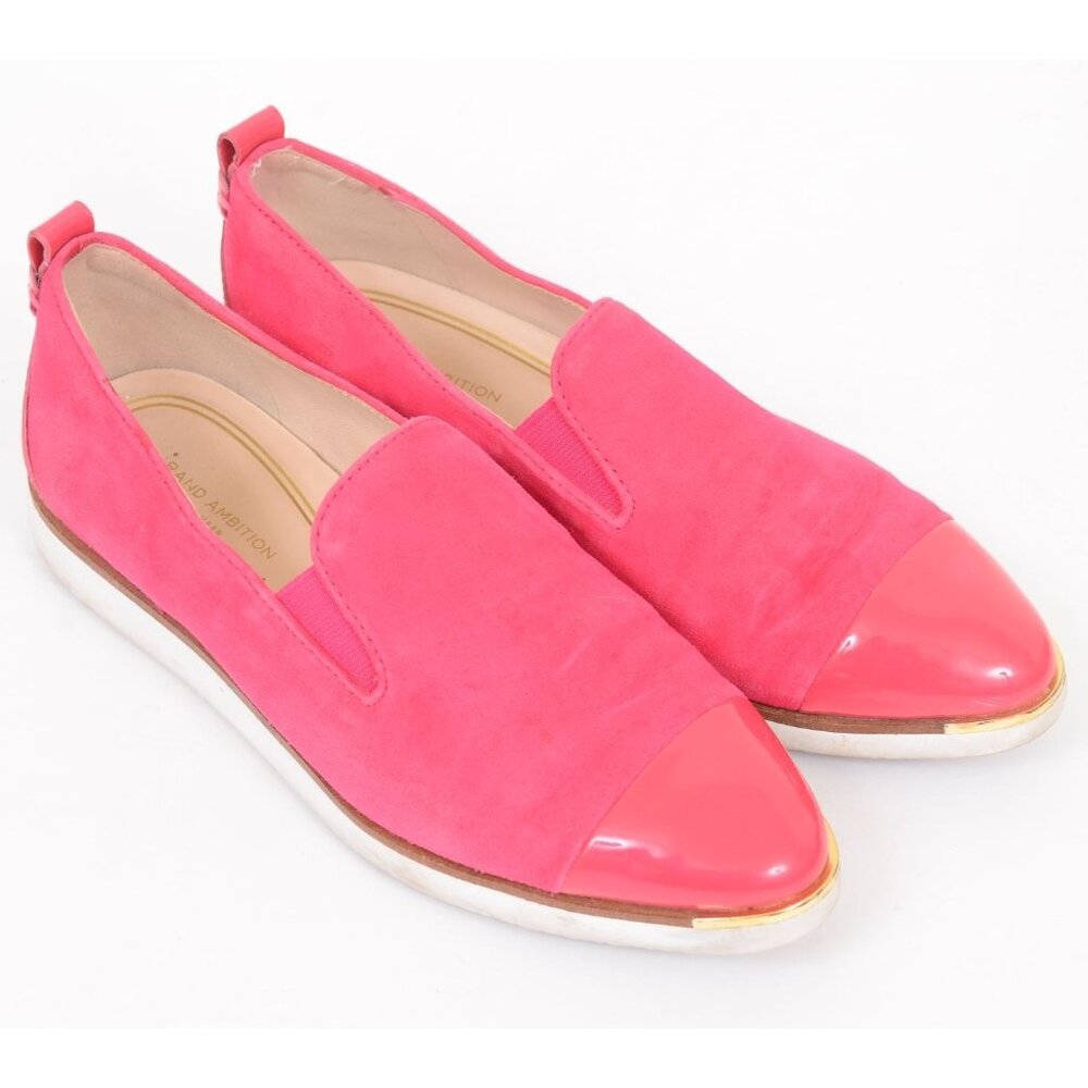 Cole Haan Women's 6.5B Grand Ambition Leather Pink Slip-On Loafer Preppy